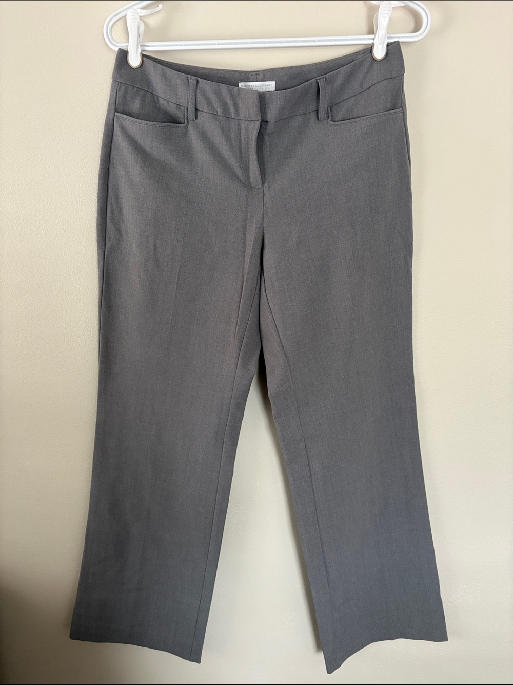 New York & Company Women's Gray Straight-Leg Trousers